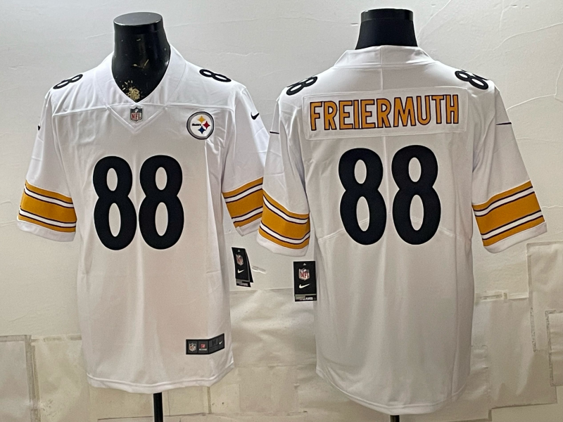 2026 Men Pittsburgh Steelers #88 Freiermuth white Limited Nike NFL Jersey 0901005->los angeles dodgers->MLB Jersey
